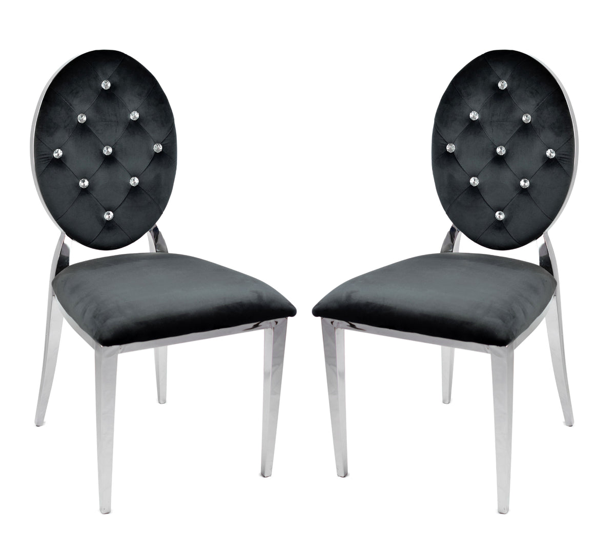 Diamond Black Dining Chairs (Set of 2)