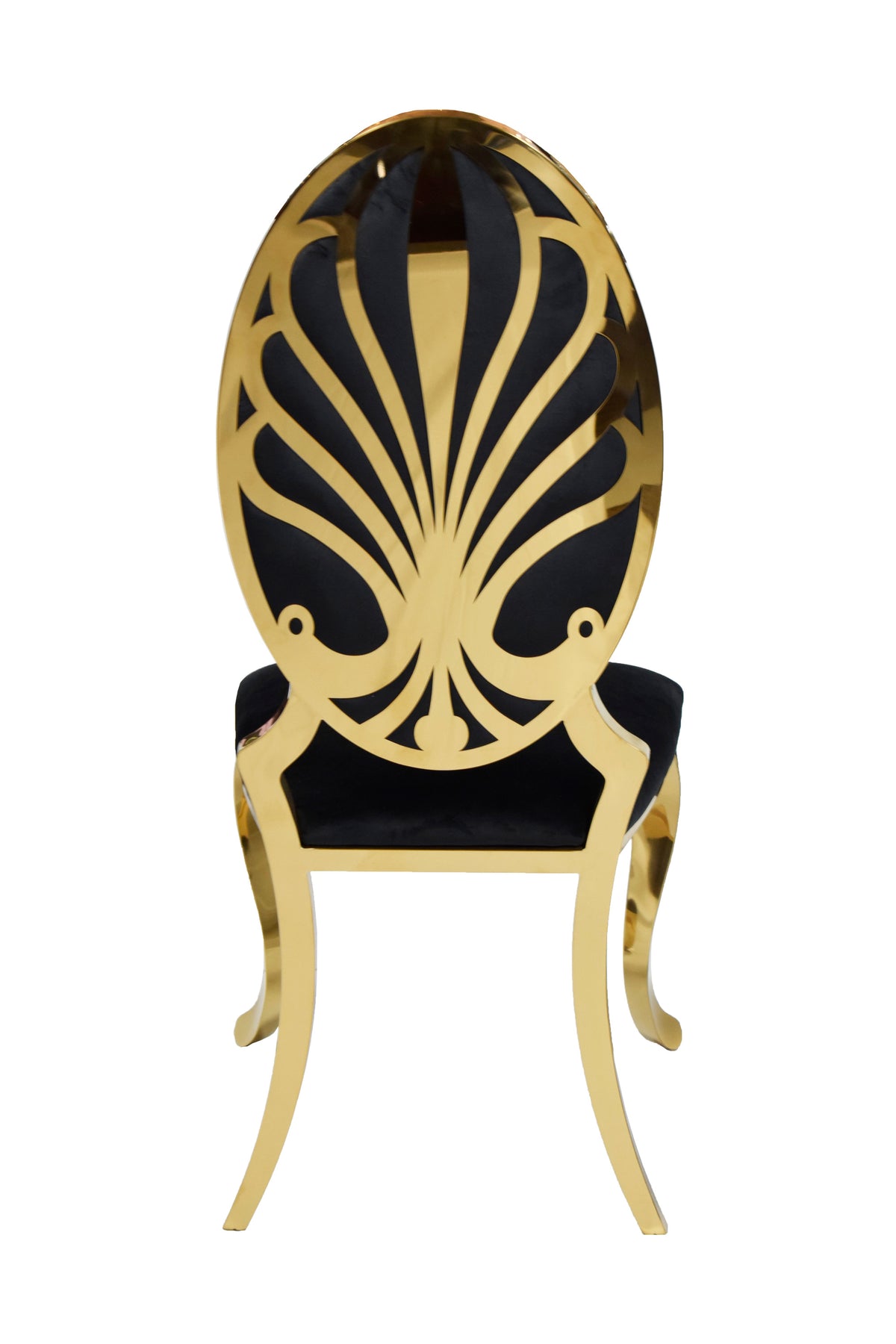 Ice Gold Black Velvet Dining Chair (Set of 2)