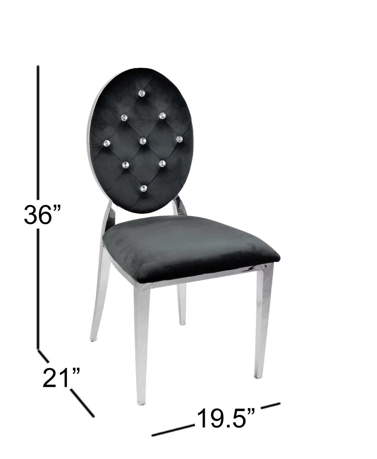 Diamond Black Dining Chairs (Set of 2)