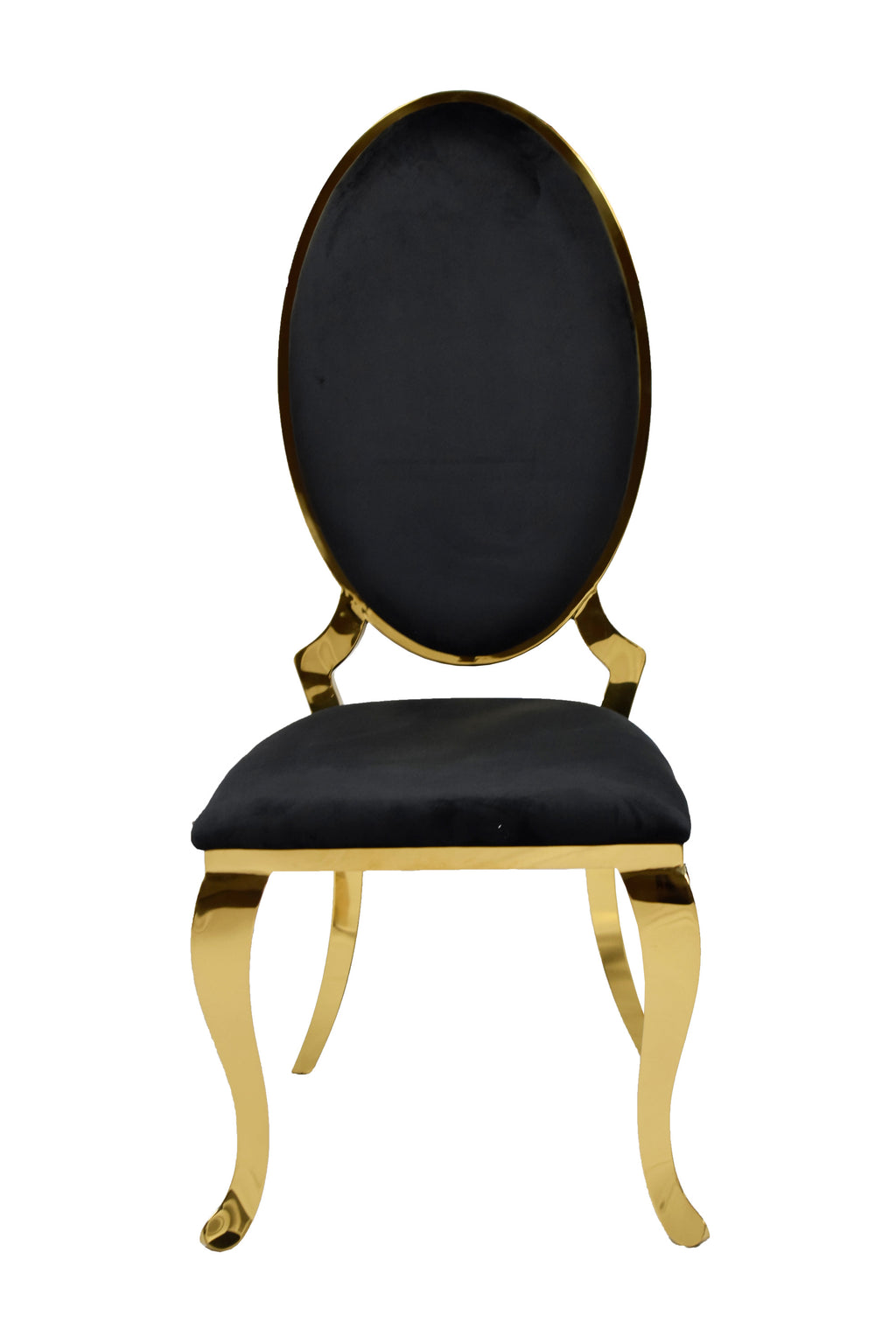 Ice Gold Black Velvet Dining Chair (Set of 2)
