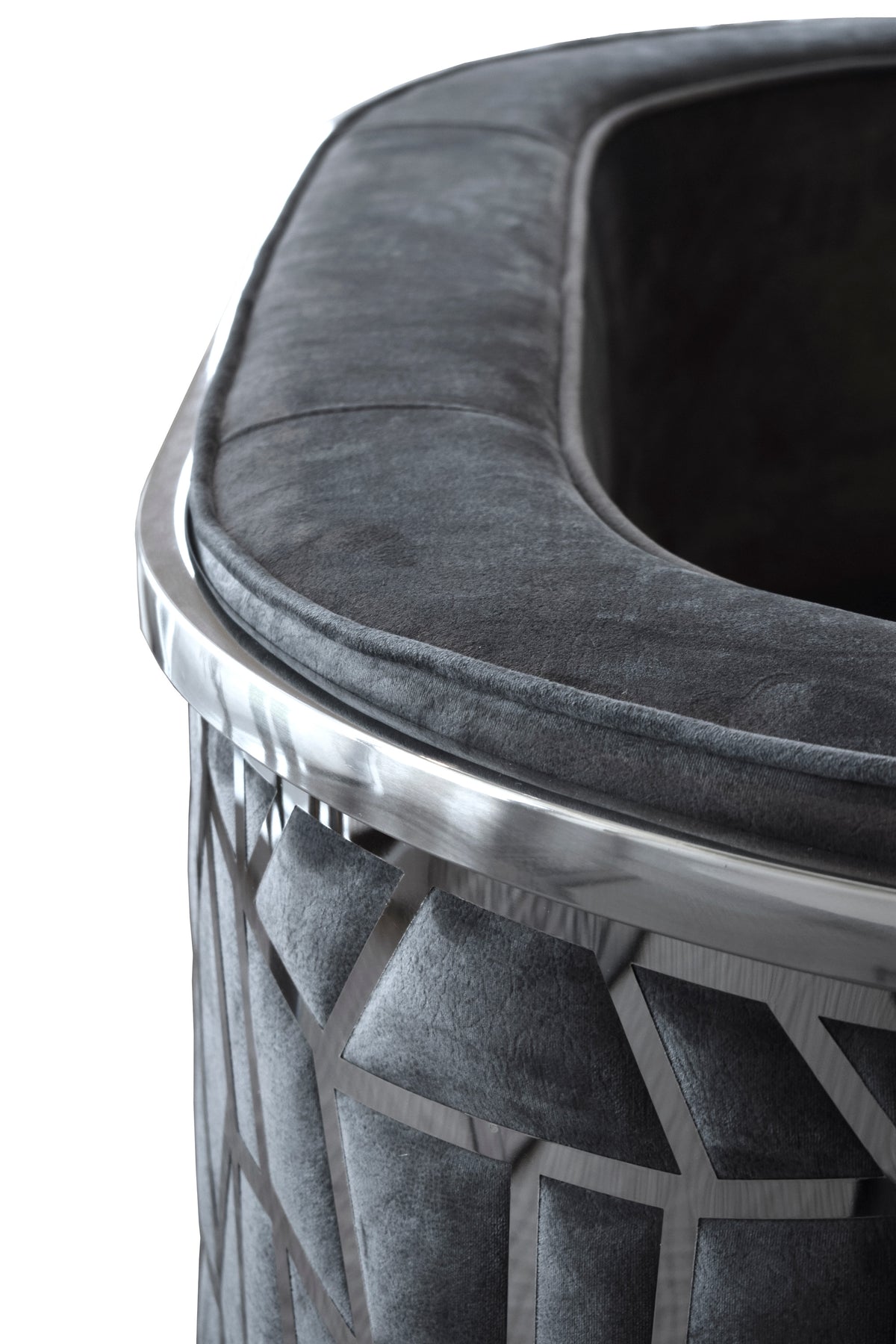 Ruby Round Loveseat Dark Grey