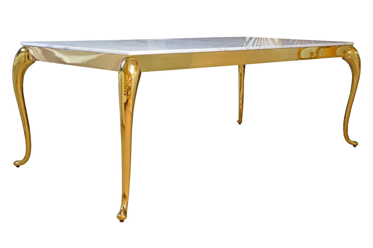 Soleil 79" Marble Dining Table