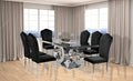 Gracie 71" Dining Table + 6 Black Monica Chairs