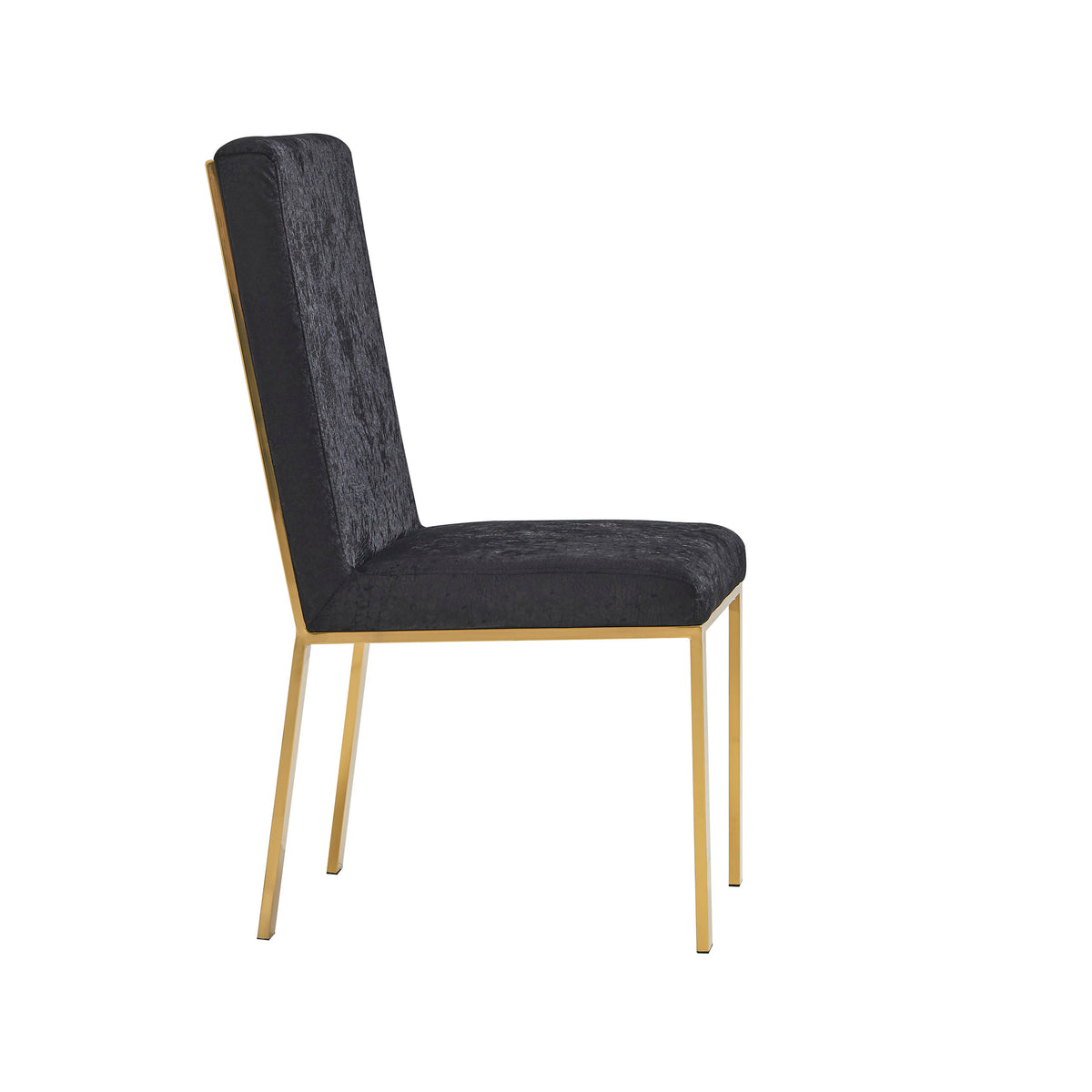 Angelina Black Velvet / Gold Dining Chairs (Set of 2)