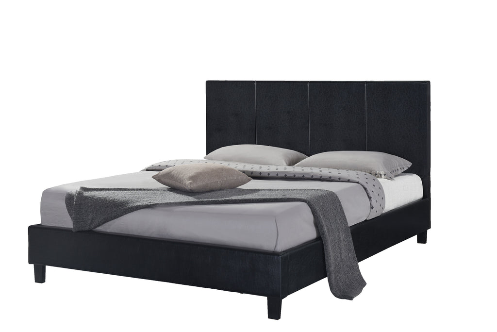 Uptown King Size Bed in Black PU