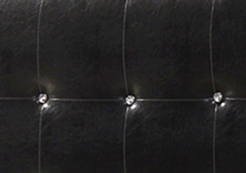 Glare King Size Bed in Black PU
