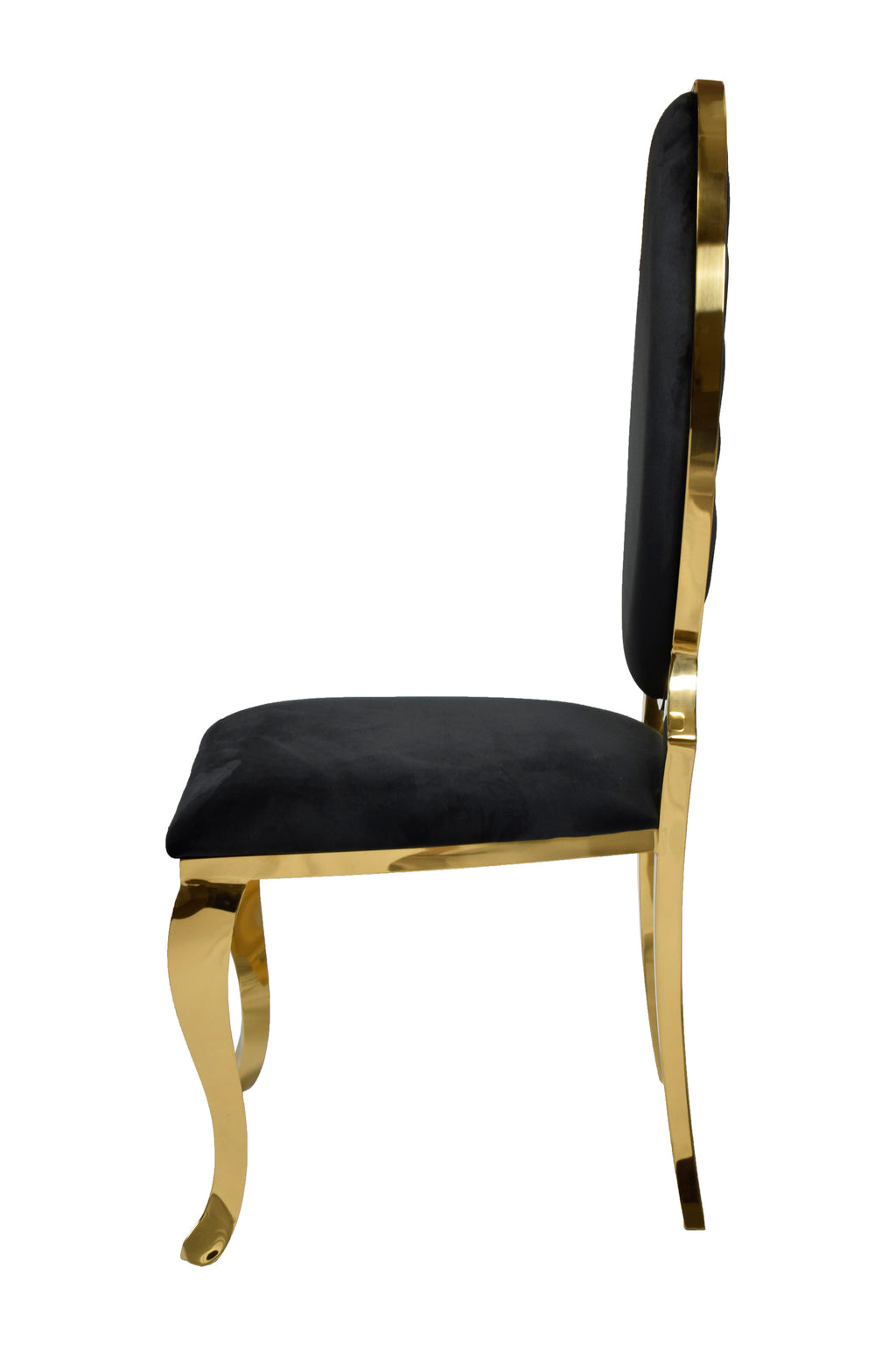 Ice Gold Black Velvet Dining Chair (Set of 2)