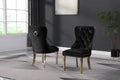 Black Velvet Gold Munich Dining Chairs (Set of 2)