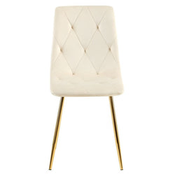 Delhi Dining Chair (Beige Gold) (Set of 2)