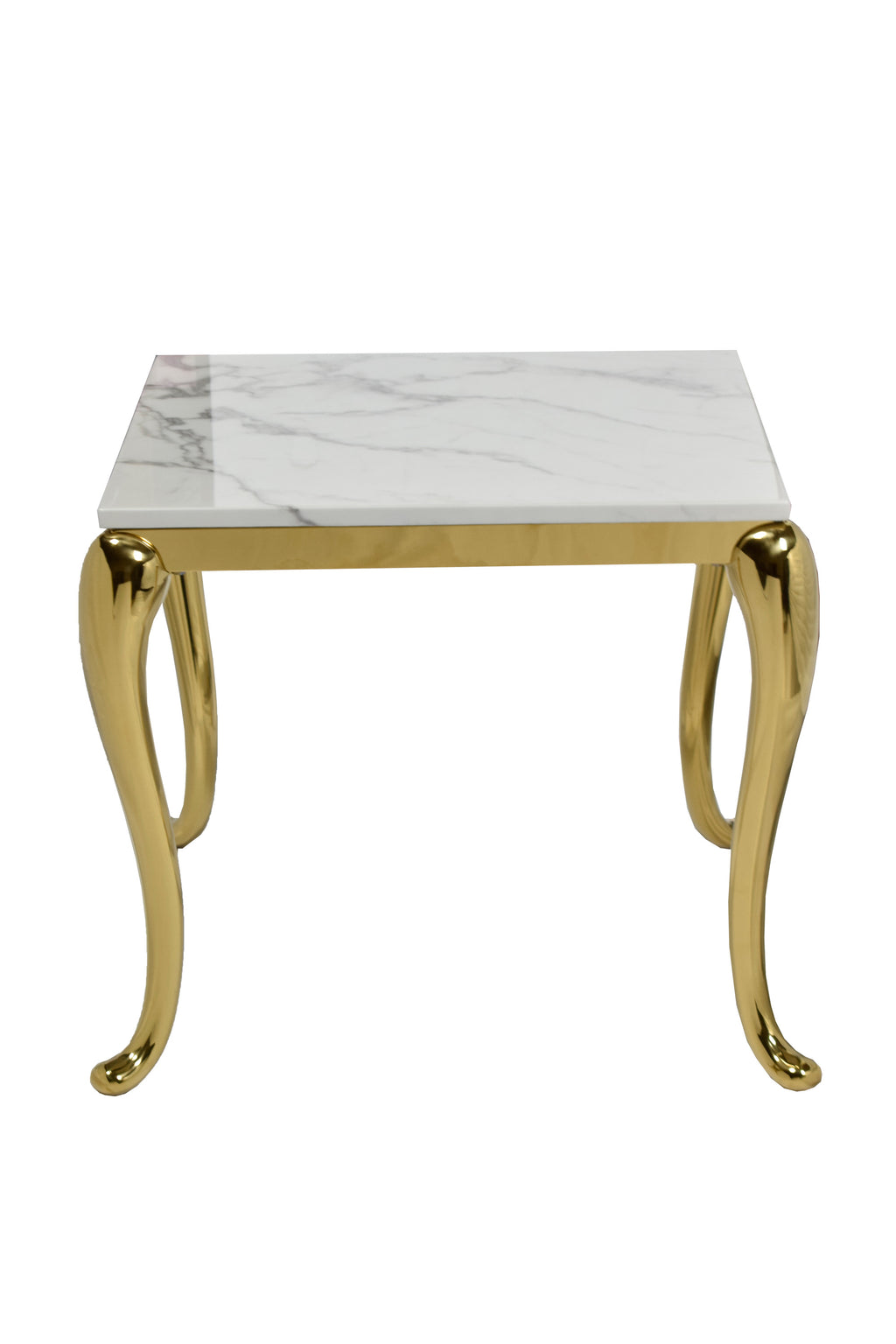 Soleil Gold Marble End Table (24 x 24)