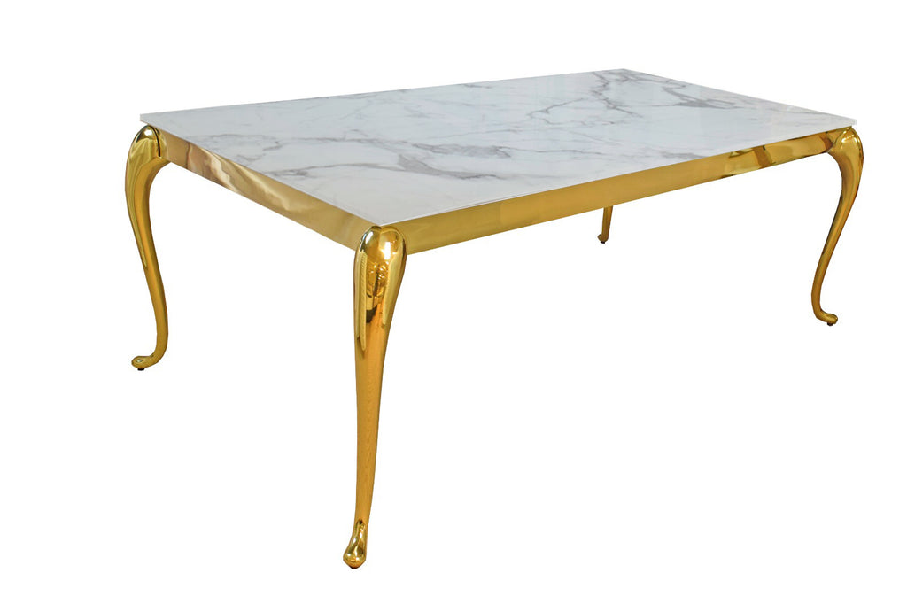 Soleil 79" Marble Dining Table