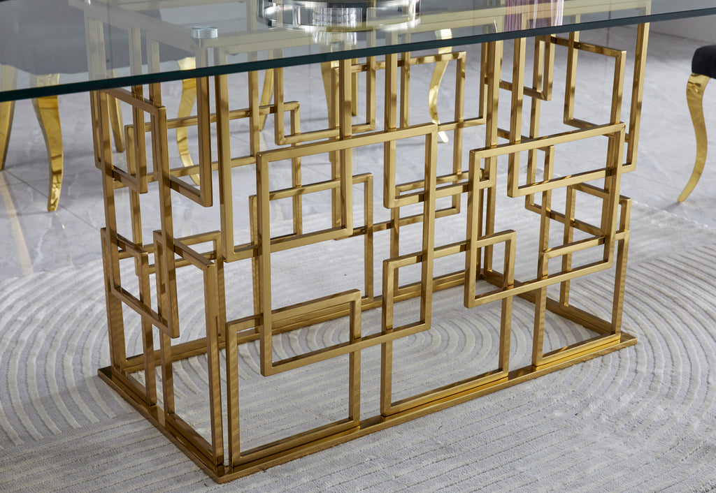 Zenith Gold with Angelina Ivory Dining Set