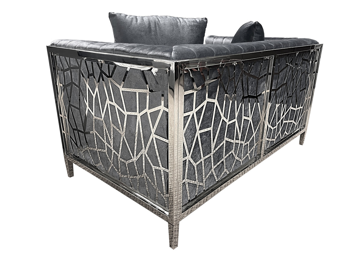 Angelina Loveseat Dark Grey
