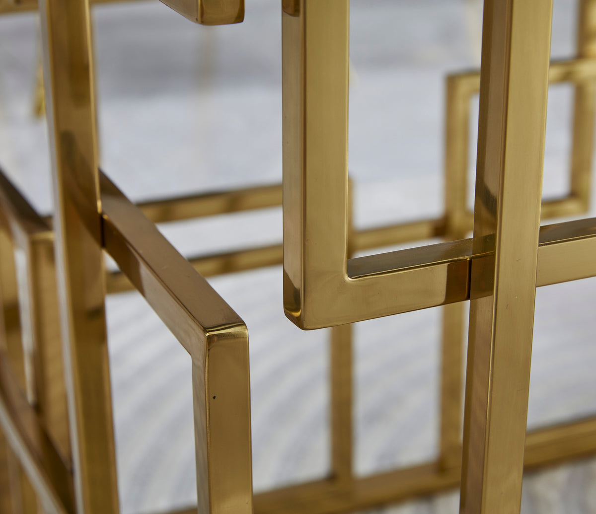 Zenith Gold with Angelina Ivory Dining Set
