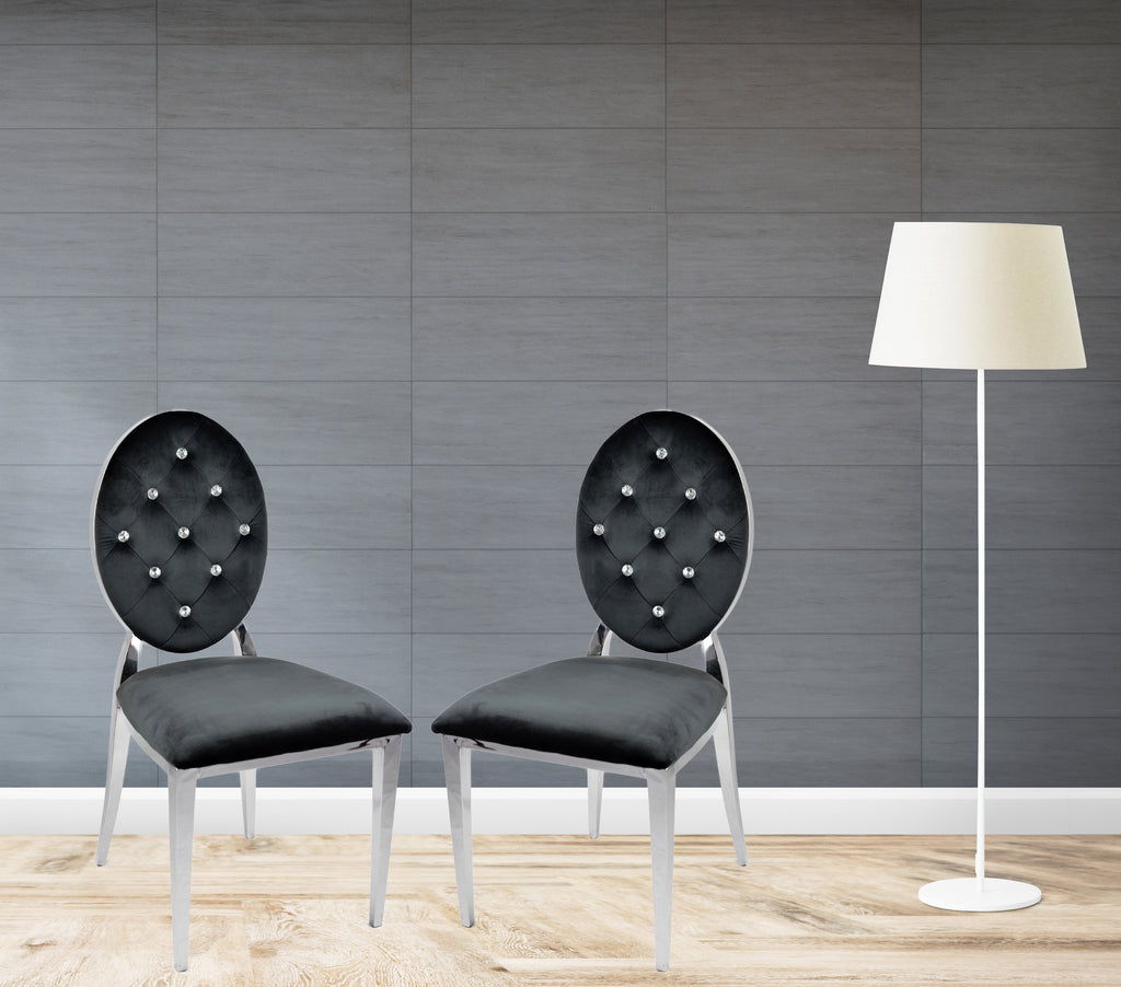 Diamond Black Dining Chairs (Set of 2)