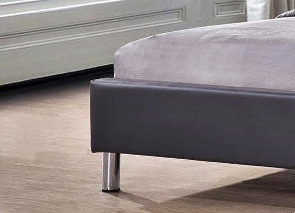 Doria King Size Bed in Black PU