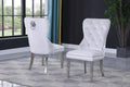 Leo Ivory Velvet Dining Chairs (Set of 2)