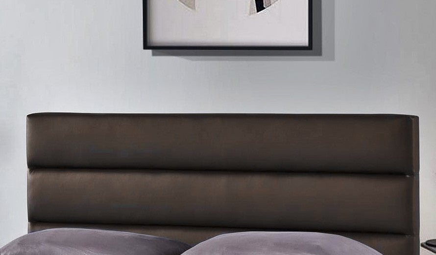 Doria Double Size Bed in Espresso PU