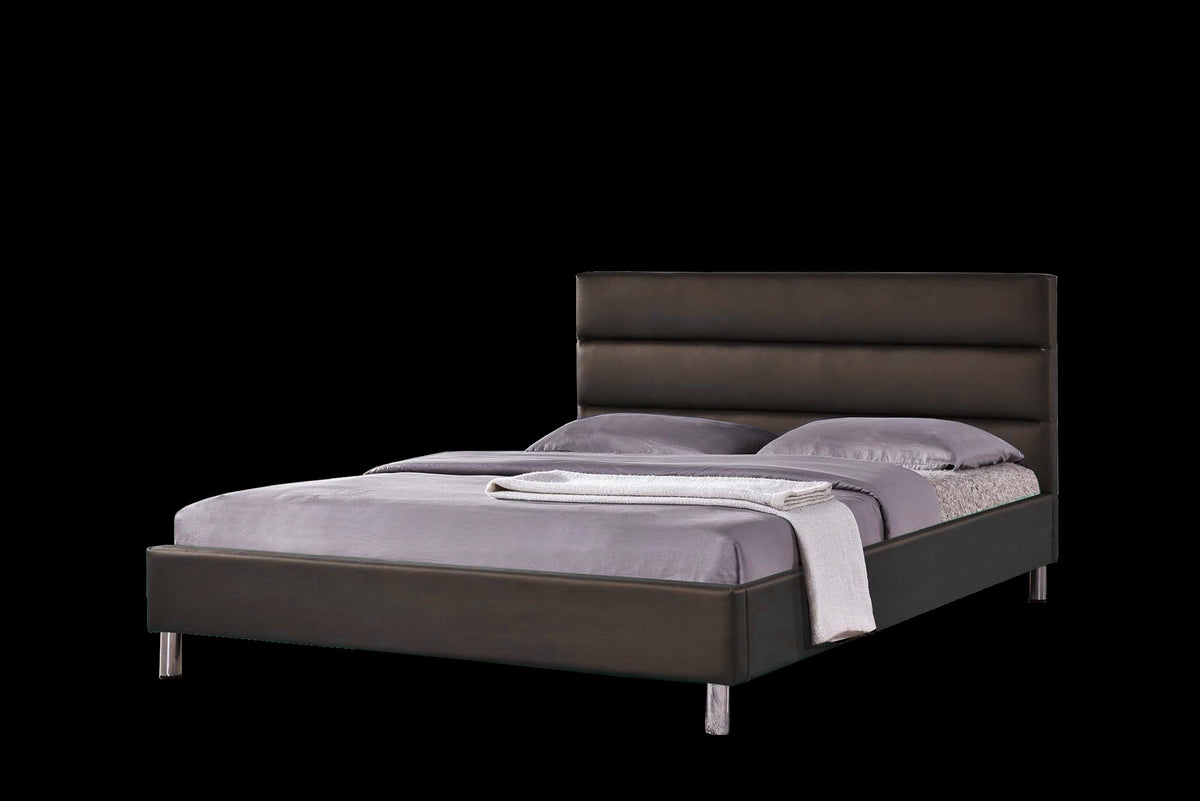 Doria King Size Bed in Espresso PU