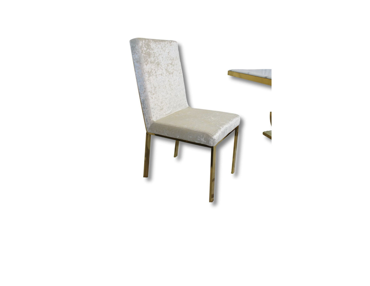 Zenith Gold with Angelina Ivory Dining Set