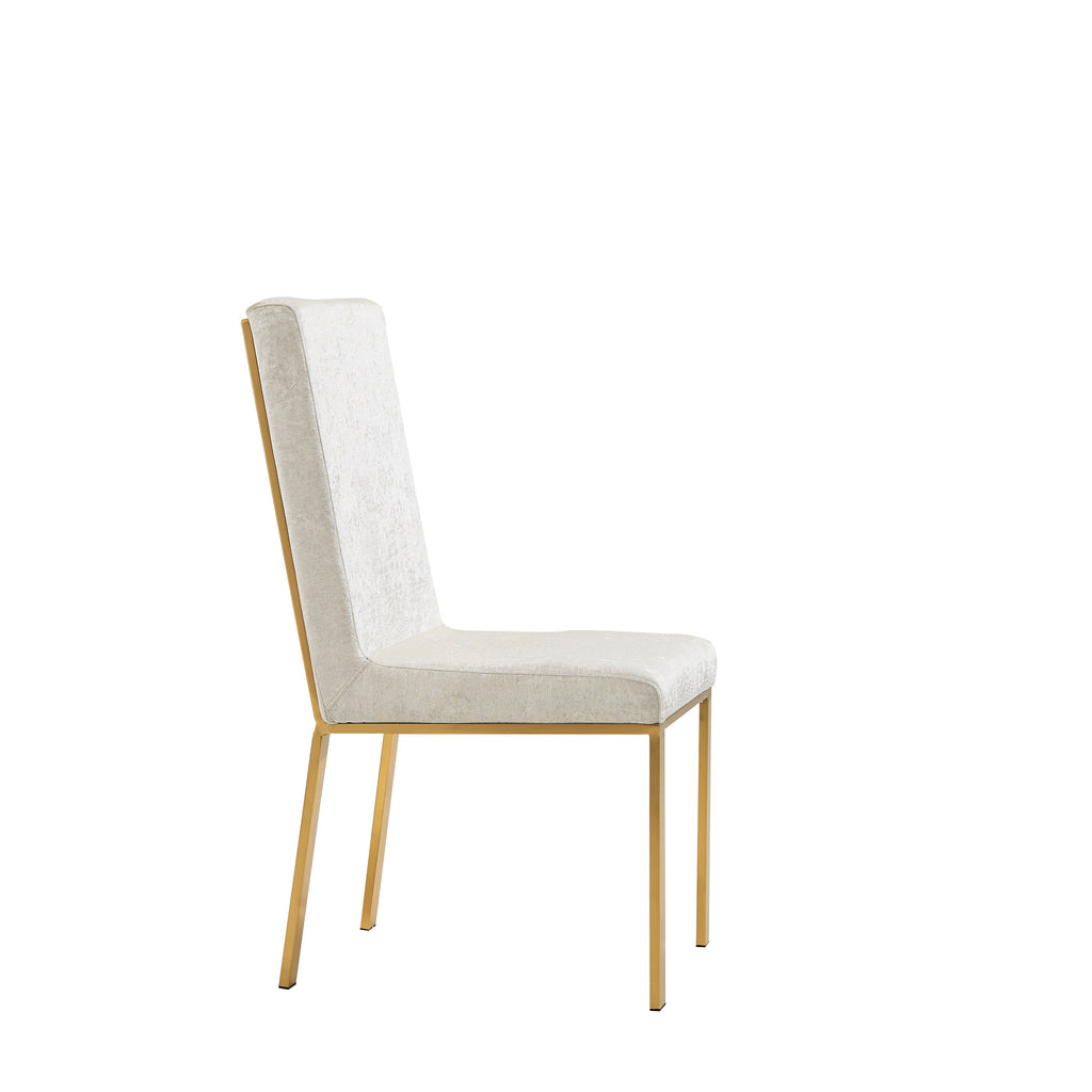 Angelina Ivory Velvet / Gold Dining Chair (Set of 2)