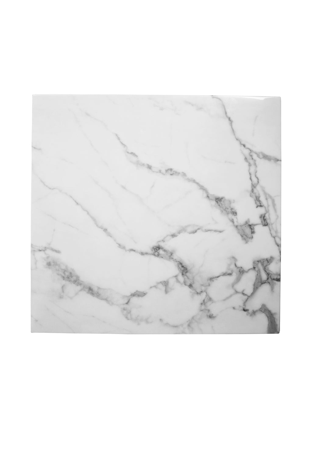 Kennedy Marble Top End Table Silver