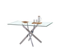 Sword Rectangular Dining Table (Silver)