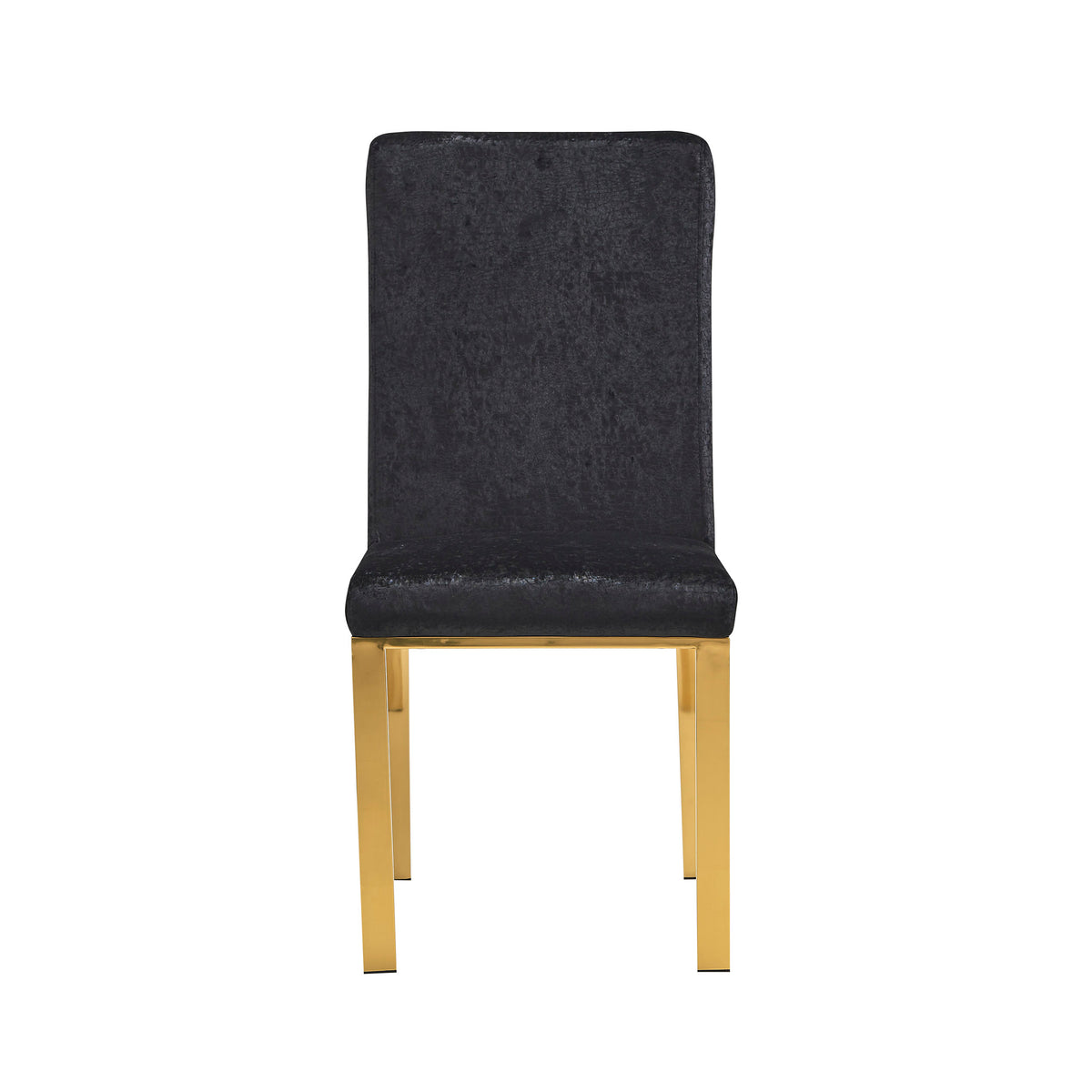 Angelina Black Velvet / Gold Dining Chairs (Set of 2)