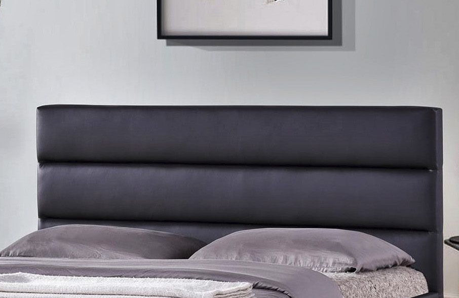 Doria King Size Bed in Black PU