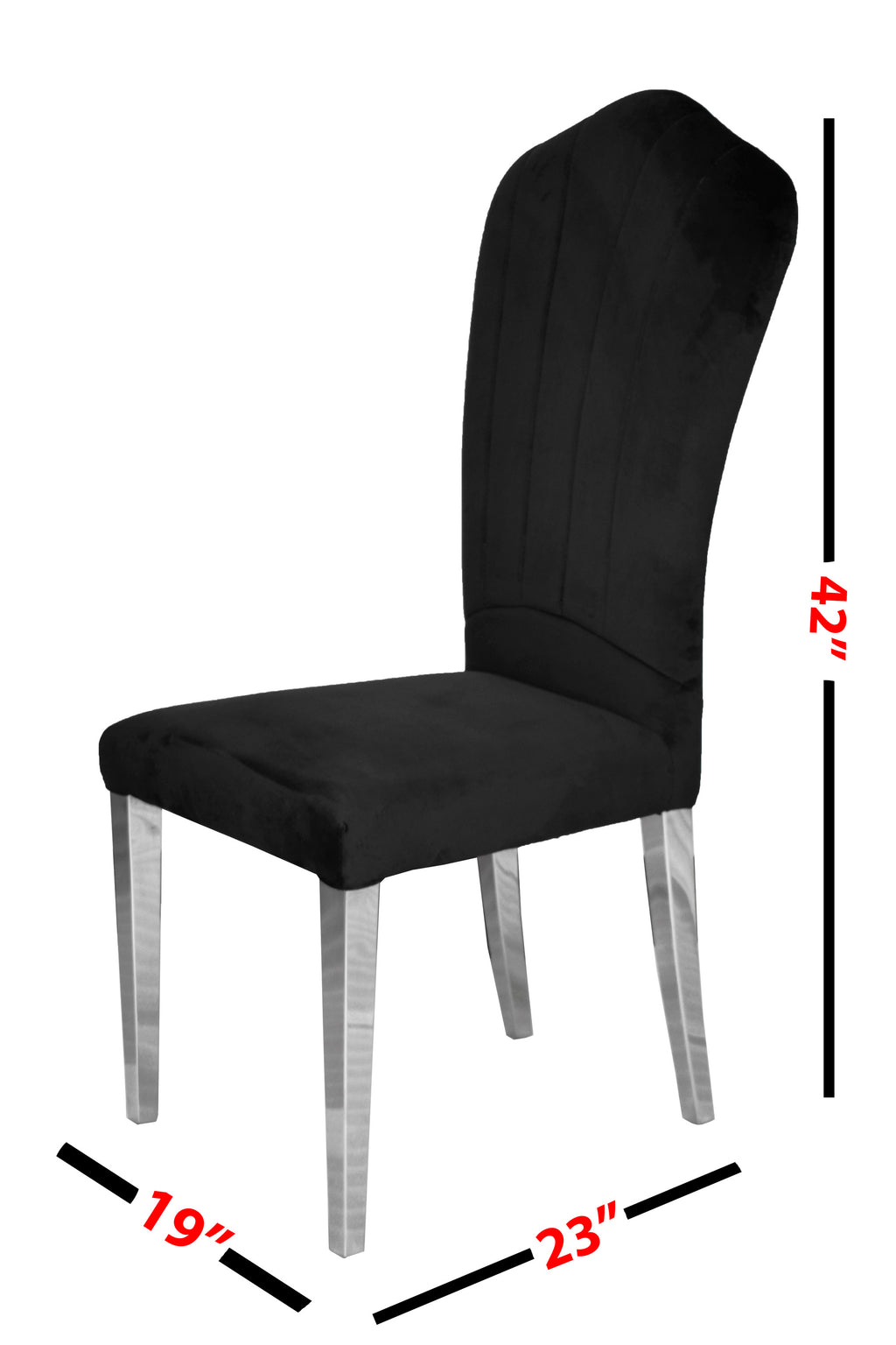 Monica Black Dining Chair (Set of 2)