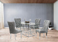 Zenith 71" Dining Table +4 Light Grey Munich Chairs
