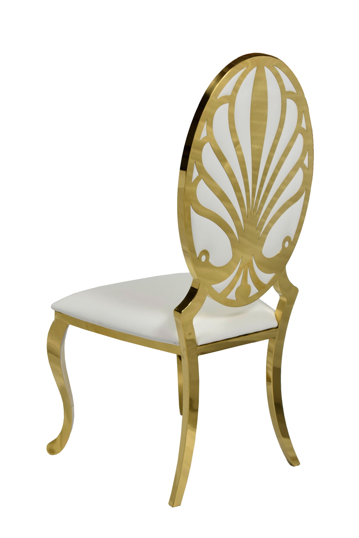 Ice Gold White PU Leather Dining Chair (Set of 2)
