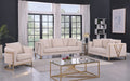 Skye Beige Gold Sofa Set