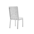 Angelina Ivory Velvet / Silver Dining Chairs (Set of 2)