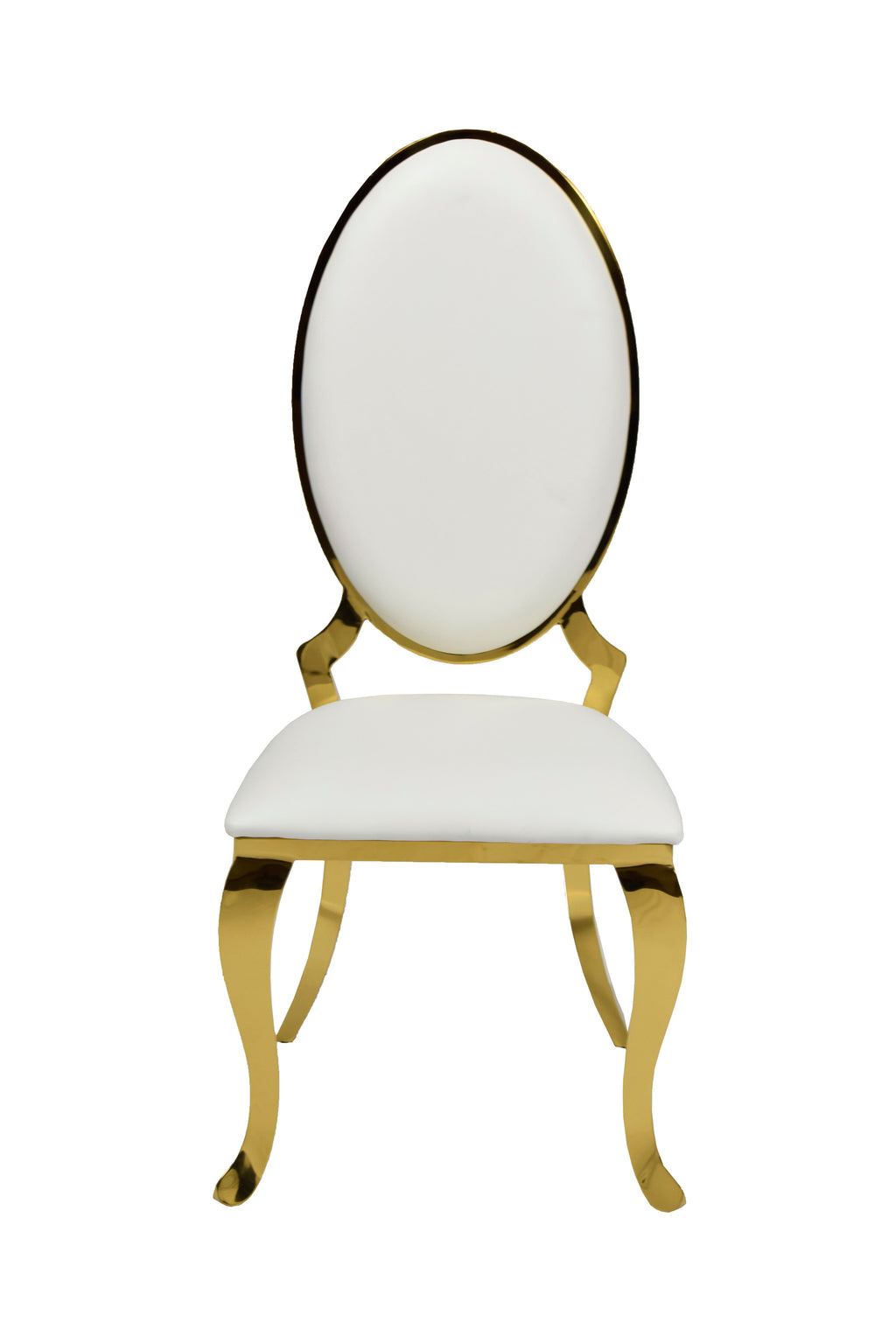 Ice Gold White PU Leather Dining Chair (Set of 2)