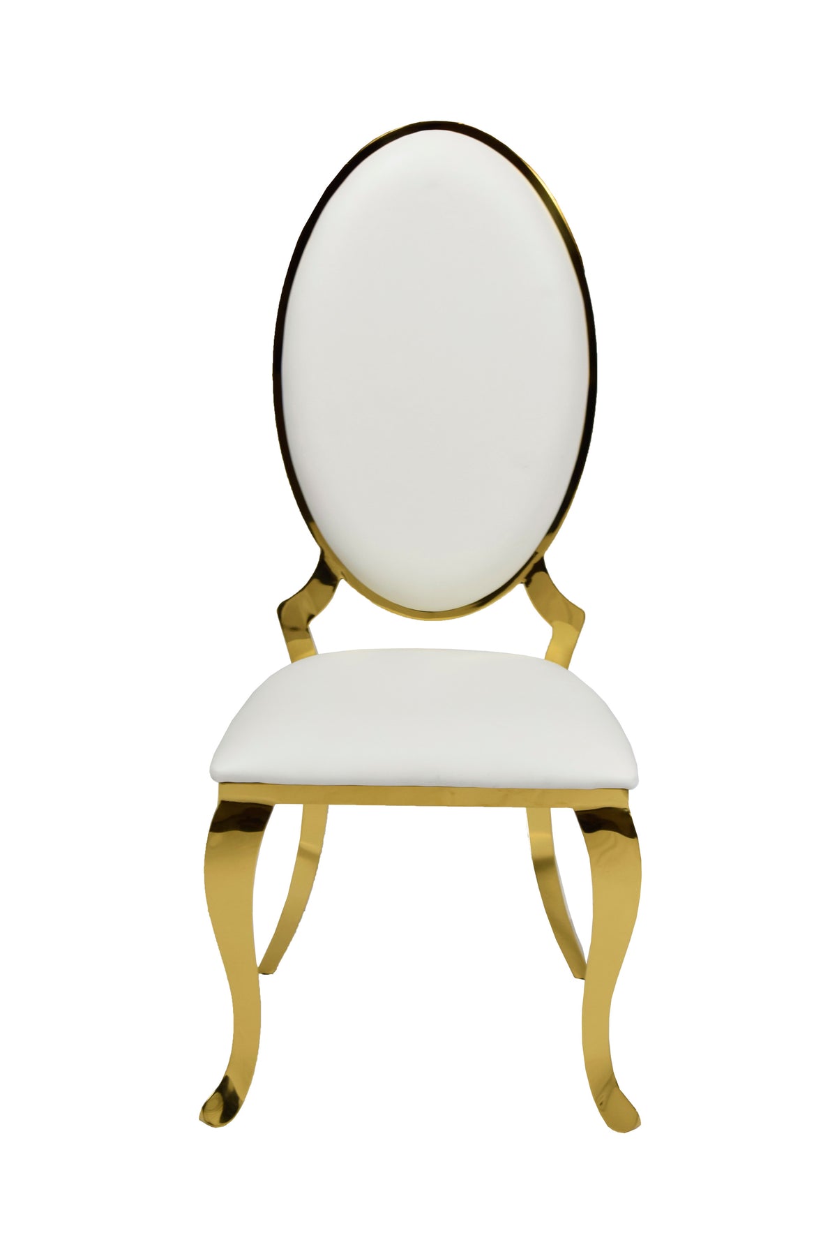 Ice Gold White PU Leather Dining Chair (Set of 2)