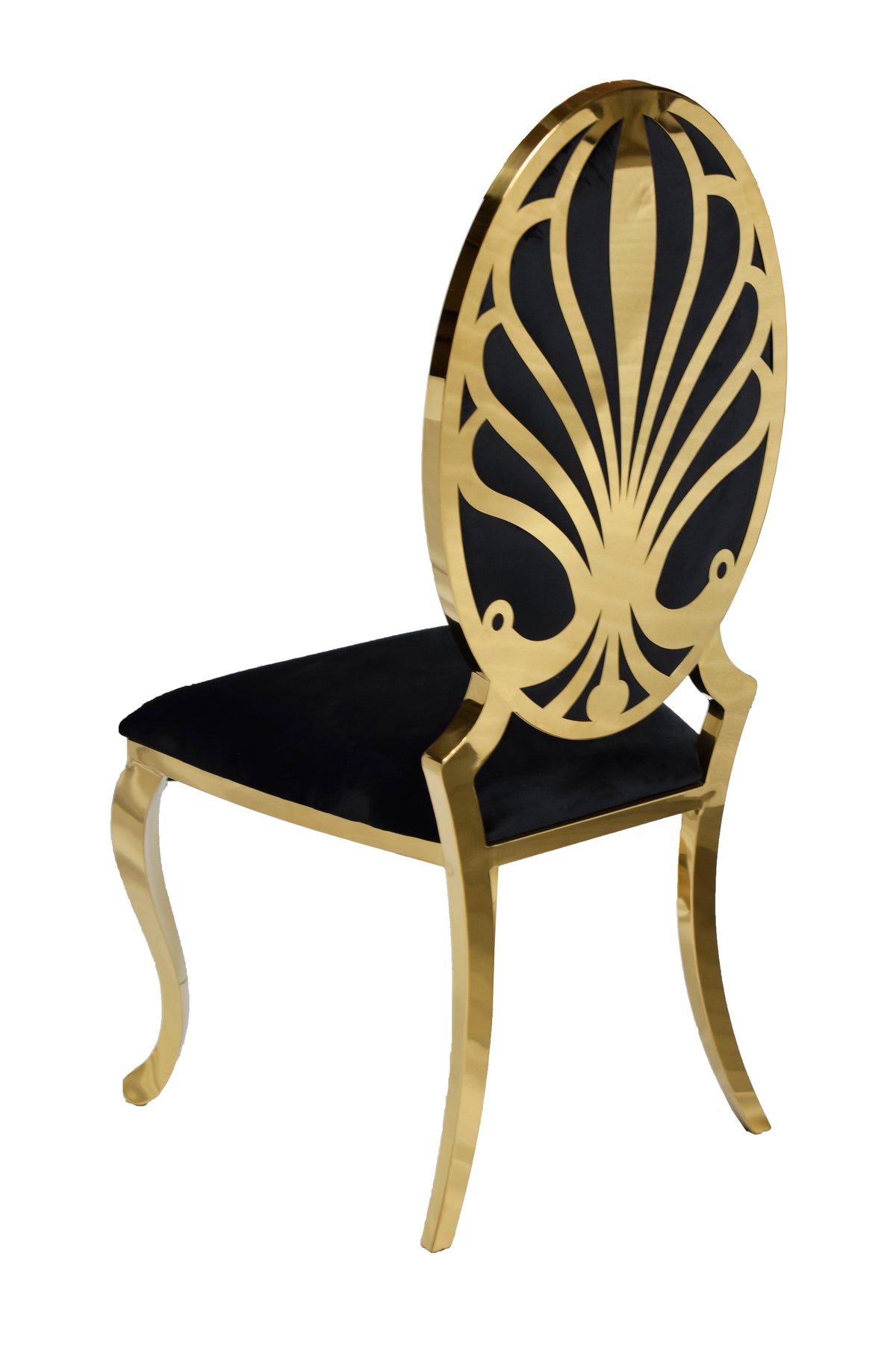 Ice Gold Black Velvet Dining Chair (Set of 2)