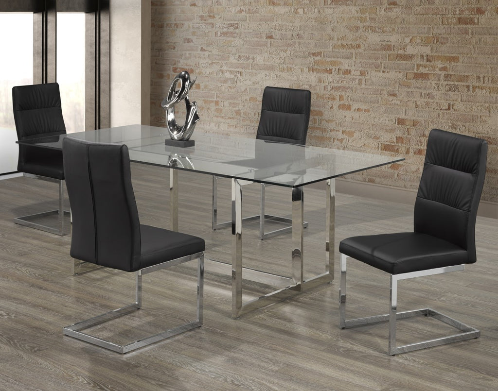 5-Piece Dining Set (Black) - 5001