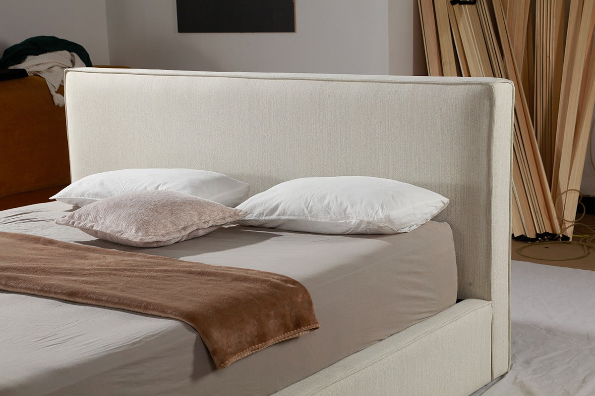 Queen Storage Bed (Beige)