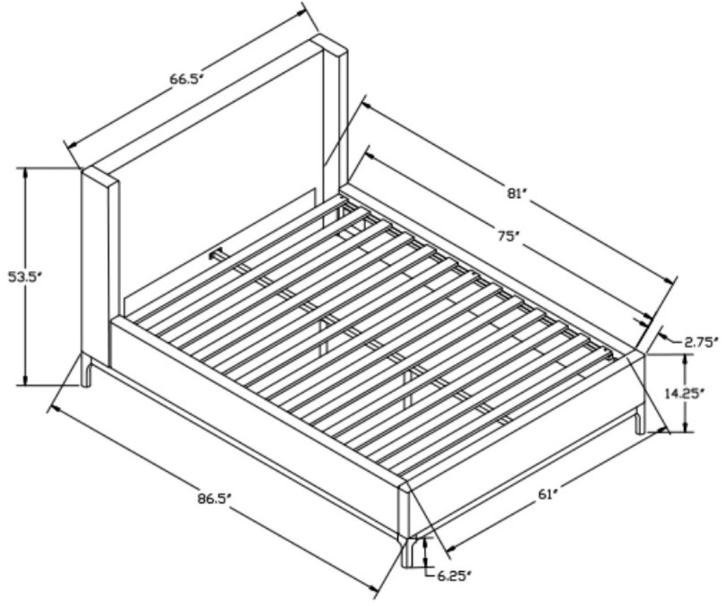 Queen Bed Frame (Beige) - 828921
