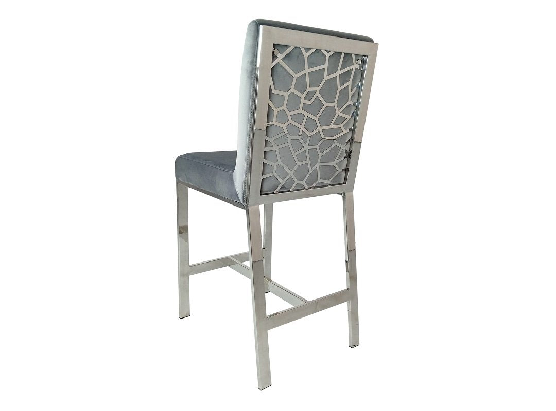 Chicago Pub/Counter Chair – Silver