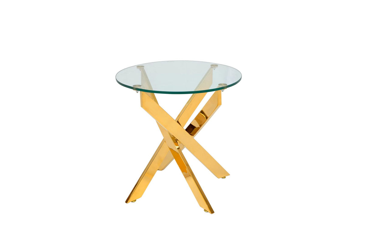 Genesis Gold Round End Table