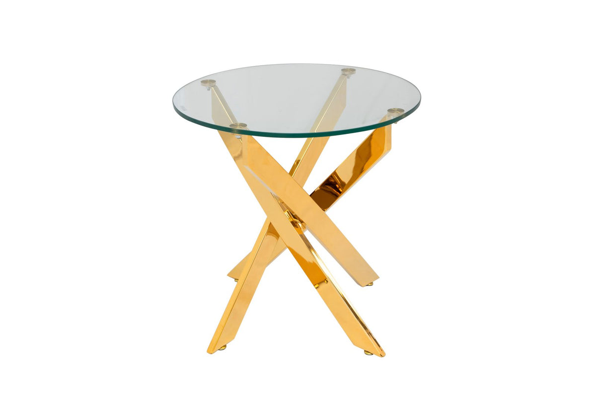 Genesis Gold Round End Table