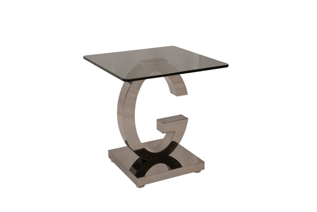 GG Black Nickel End Table