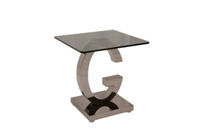 GG Black Nickel End Table