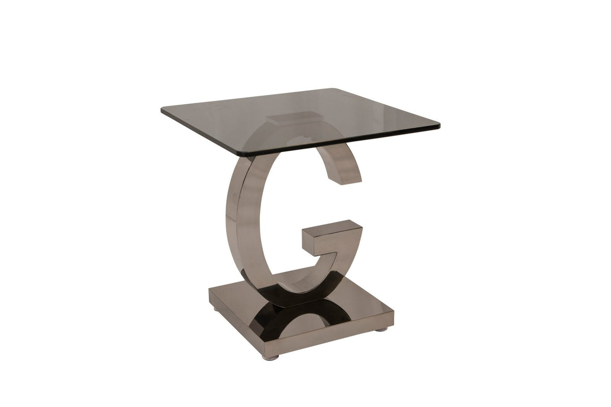 GG Black Nickel End Table