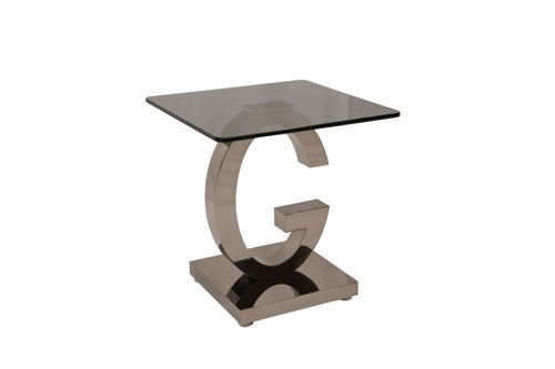GG Black Nickel End Table
