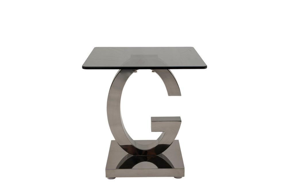 GG Black Nickel End Table