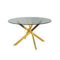 Genesis 51” Round Dining Table – Gold