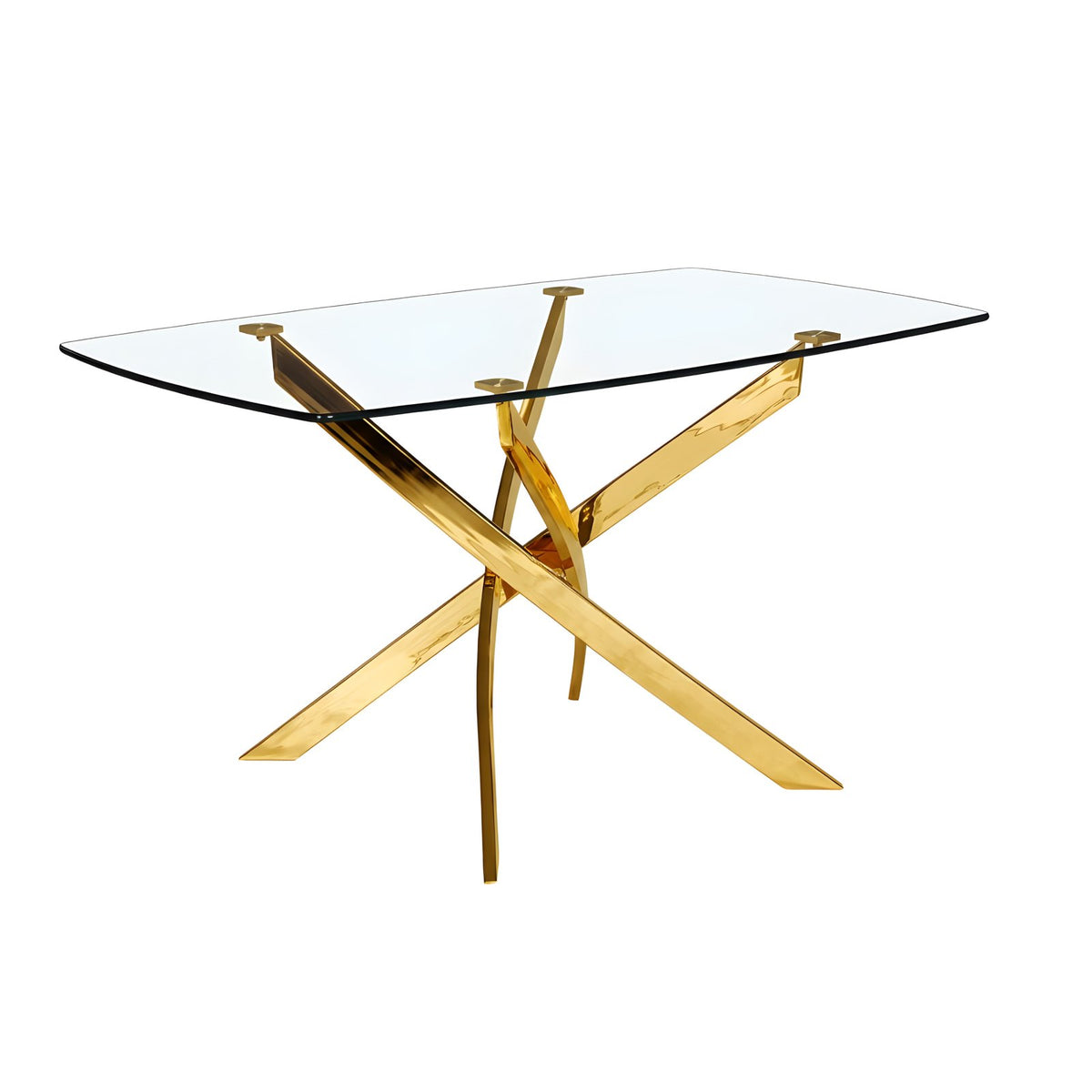 Genesis 54” Rectangle Dining Table – Gold